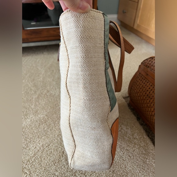 Fossil Vintage Shopper Multicolor Leather and Woven Textile Tote Bag - Picture 8 of 16